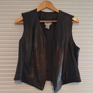 Black Leather Vest